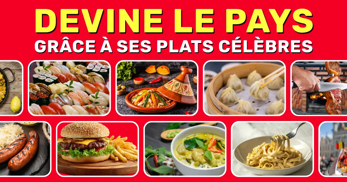 Quiz mondial des pays par cuisine