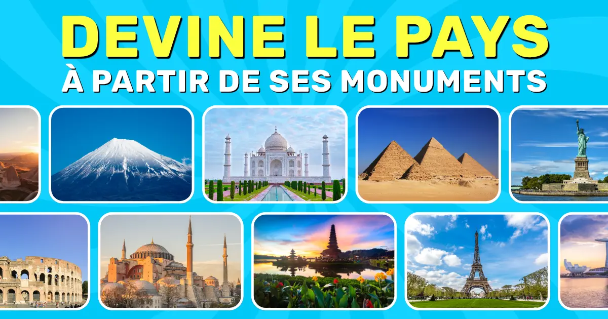 Quiz mondial des pays par monuments